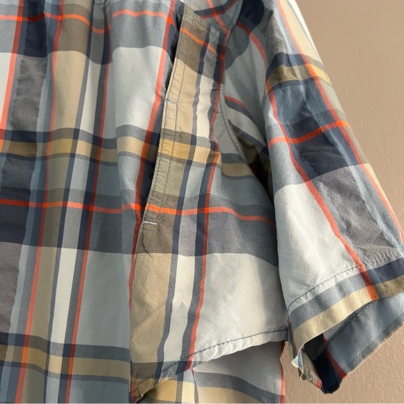Columbia Shirt Mens Omni-Shade Vented Short Sleeve Outdoor Plaid Blue Size XL - Picture 4 of 11